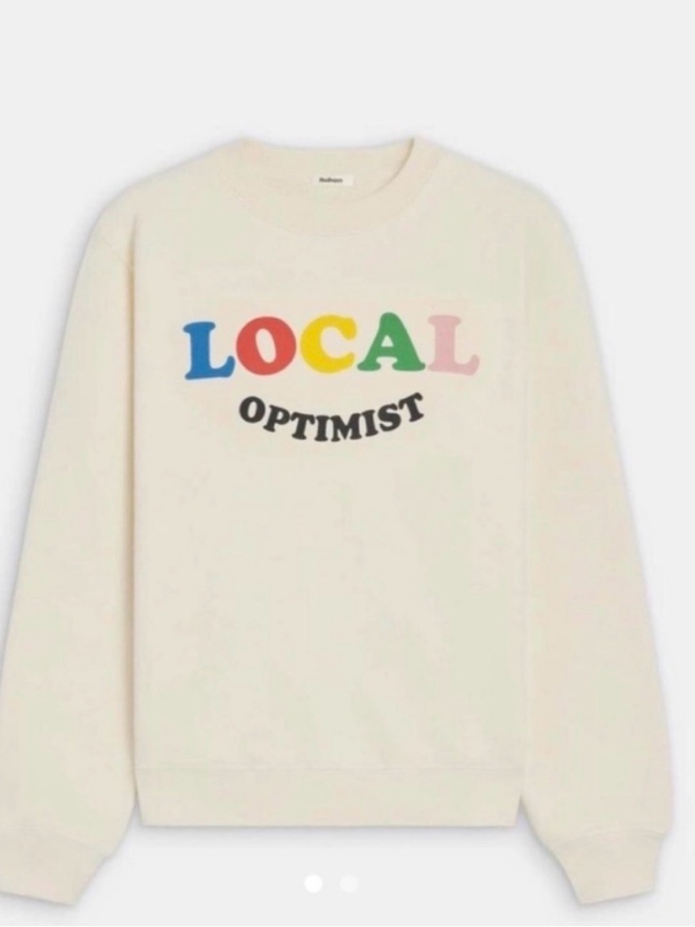 Madhappy Local Optimist Graphic Crewneck Sweatshirt - Cream lathe (L)